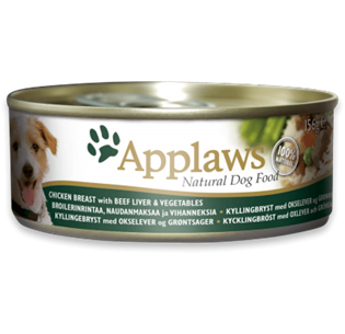 APPLAWS Dog Chicken Breast with Beef Liver and Vegetables 156GR