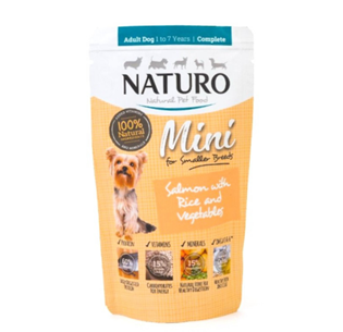 NATURO Cão (Mini) Salmão com Arroz e Vegetais 150GR