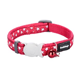 Reddingo Coleira "Design" Stars White on Red