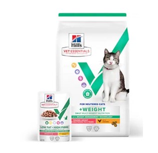 Hill's Vet Essential Multi-Benefit +Weight Gato Adulto Frango